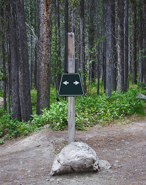 Hiking Sign with Arrows