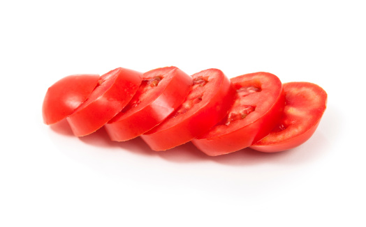 Roma Tomatoes on a White Background