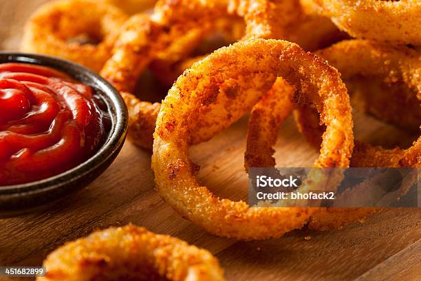 Homemade Crunchy Fried Onion Rings Stock Photo - Download Image Now - Onion Ring, Fried, Onion