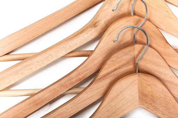 istock Wooden Hanger on a White Background 451685325