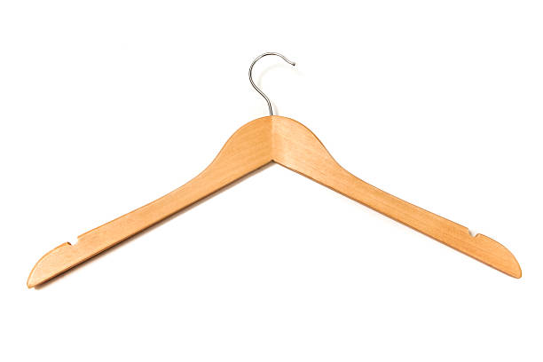 istock Wooden Hanger on a White Background 451685333