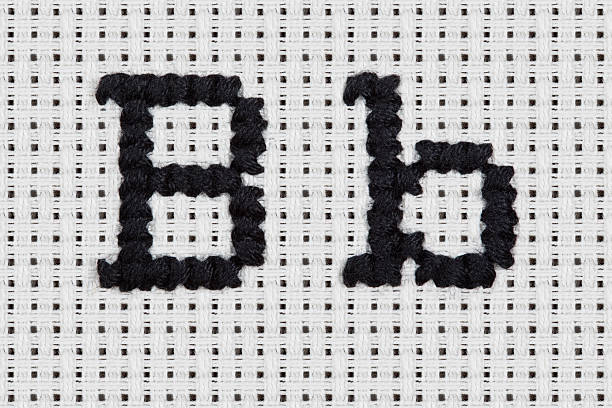 istock Cross-stitch - Alphabet and Icons: Bb 451773405