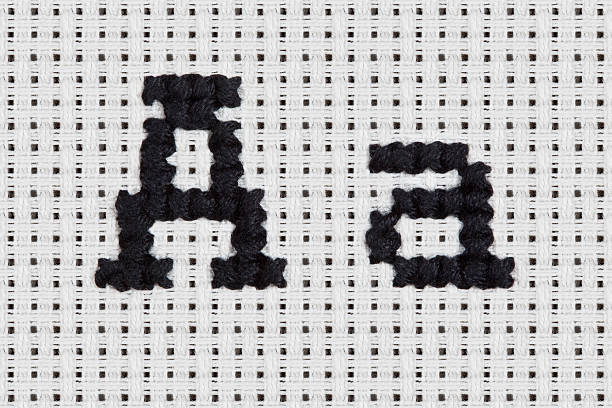istock Cross-stitch - Alphabet and Icons: Aa 451773531