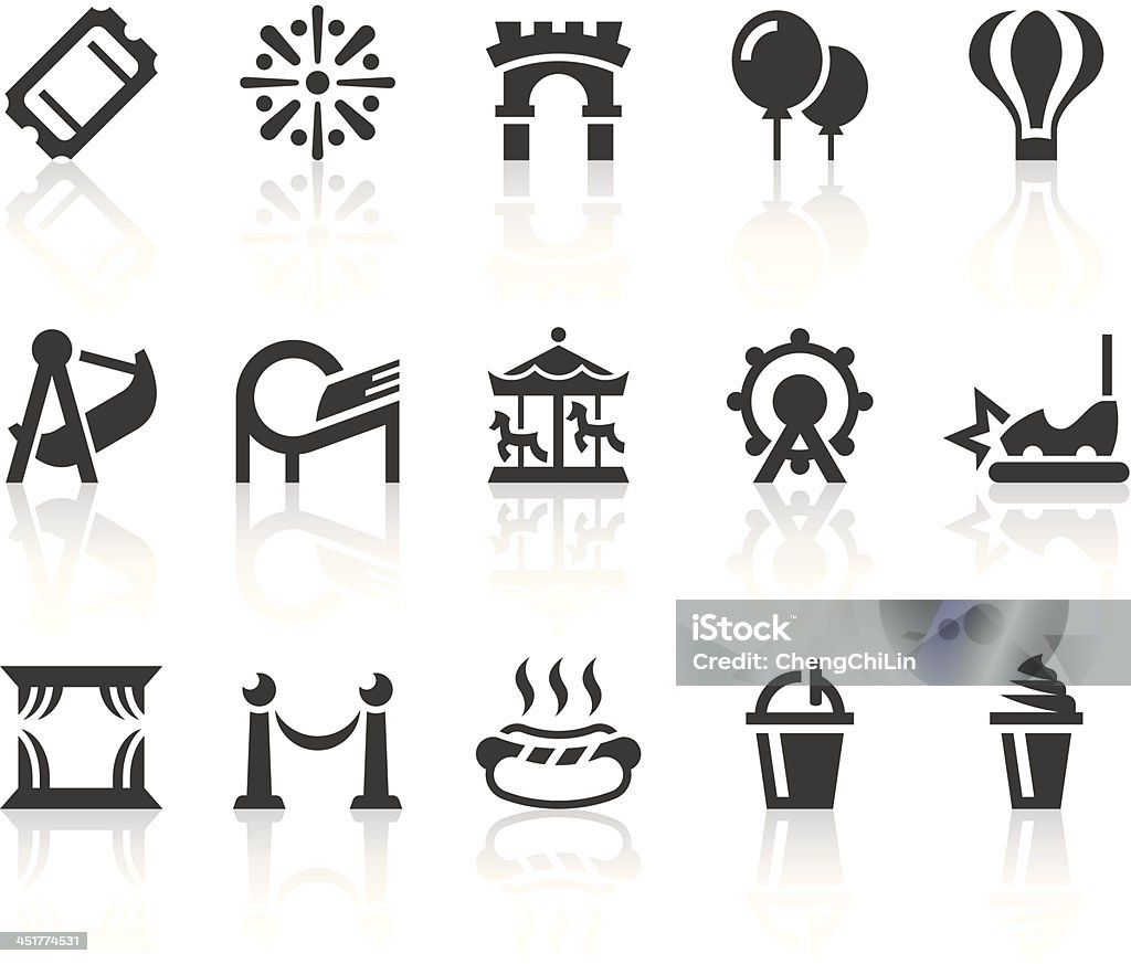 Amusement Park Icons | Simple Black Series Amusement Park features related vector icons for your design and application. Icon Symbol stock vector