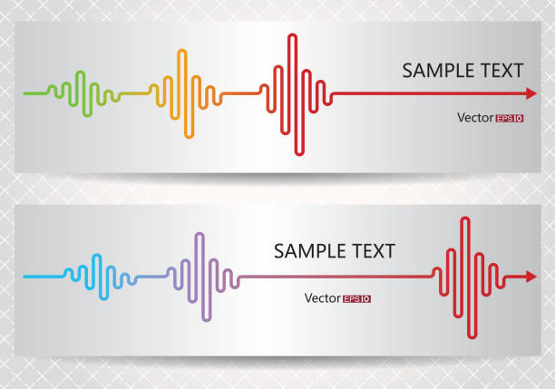 Abstract electrocardiogram Gradient and transparent effect used. taking pulse stock illustrations