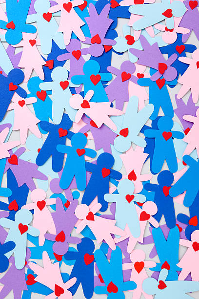 istock Boys and girls with hearts 451788219