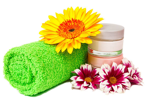 istock green towel cream gerbera 451800695