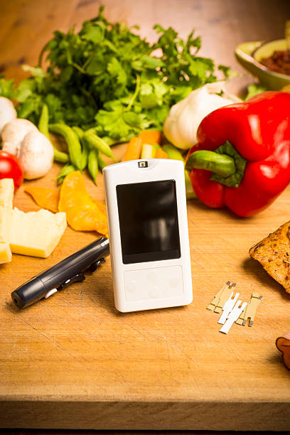 istock Glaucometer and healthy food for diabetics 451806329