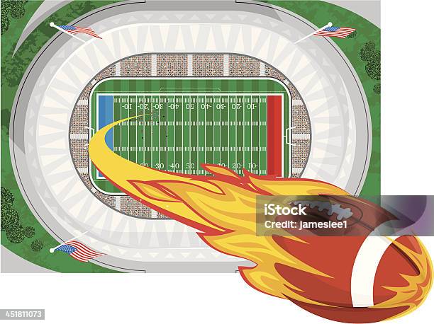 Mega Kick Stock Illustration - Download Image Now - Aerial View, American Football - Ball, American Football - Sport