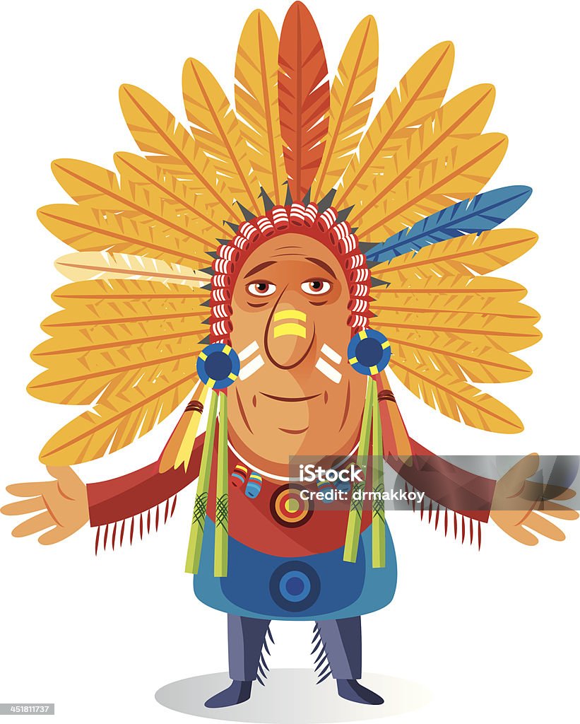 American indian - clipart vectoriel de Adulte libre de droits