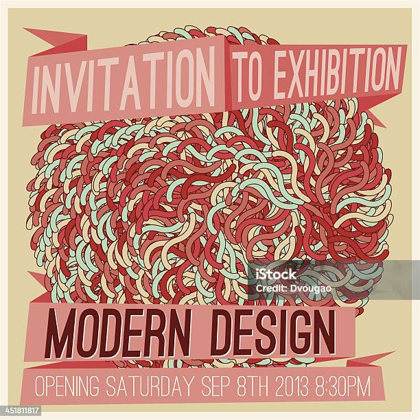 Einladung Zur Ausstellung Stock Vektor Art und mehr Bilder von Einladungskarte - Einladungskarte, Kunstmuseum, Ausstellung