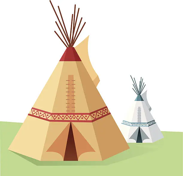 Vector illustration of Wigwam