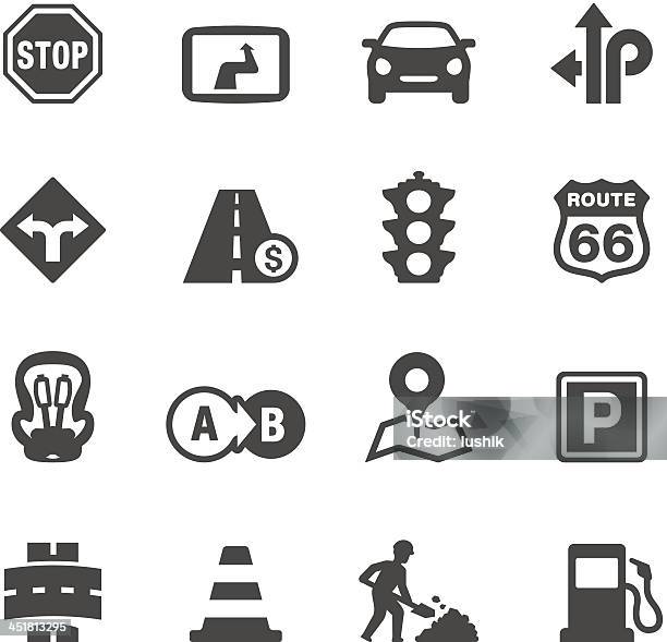 Mobico Icons Road Trip Stock Illustration - Download Image Now - Icon Symbol, Road Trip, Road Construction