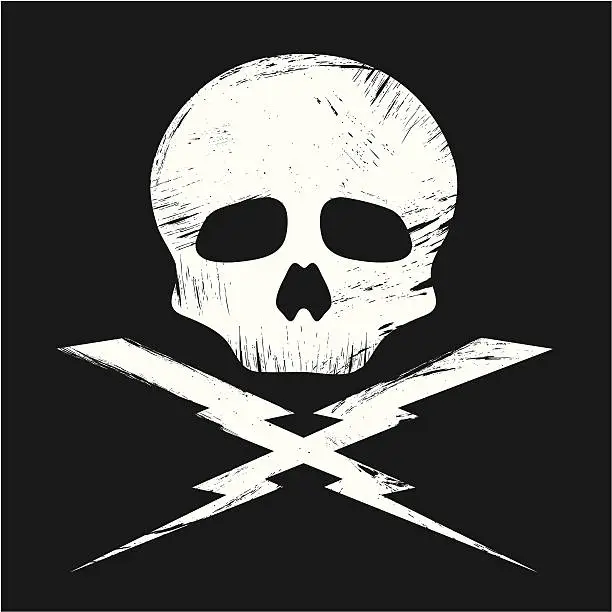 Vector illustration of Skull Grunge