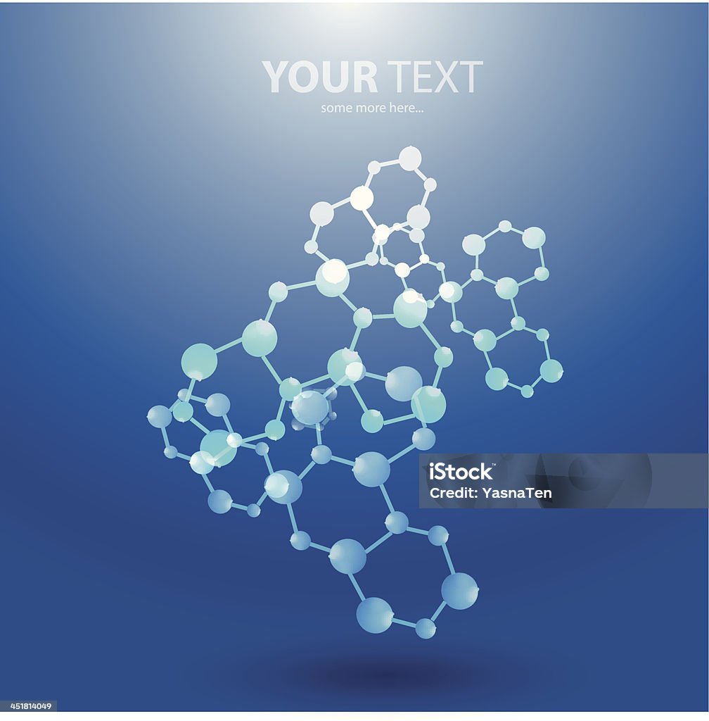 Vector Molecules Background Stock Illustration - Download Image Now ...
