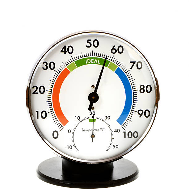 Hygrometer and Thermometer stock photo