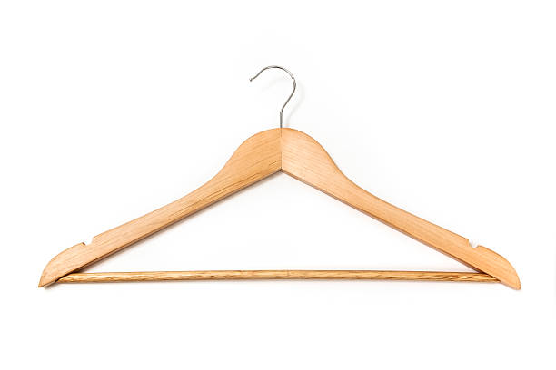 istock Wooden Hanger on a White Background 451819255