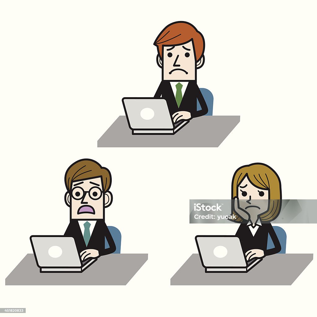 Computer Problems Stock Illustration - Download Image Now - Adult, Bad ...
