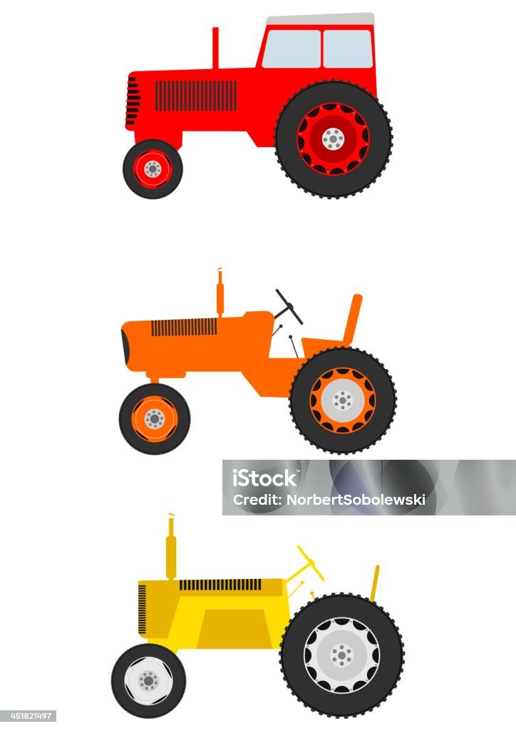 Dessin animé Tracteur - clipart vectoriel de Tracteur libre de droits