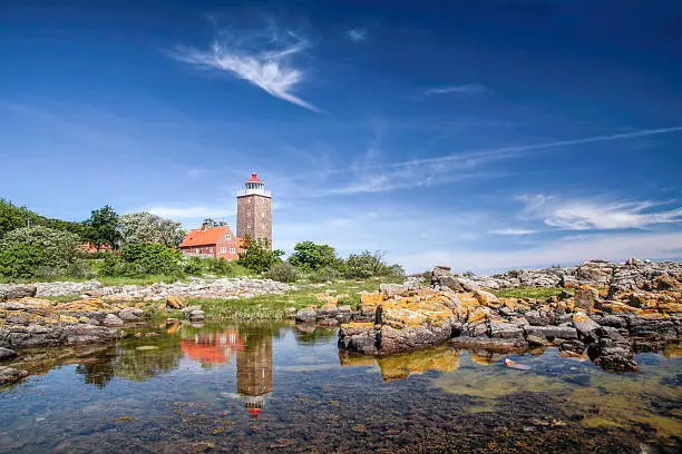 Lighthouse of Svaneke on Bornholm, Demark