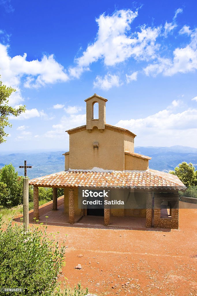 Capela de St Michael, Montserrat.  Catalunha.  A Espanha - Royalty-free Antigo Foto de stock