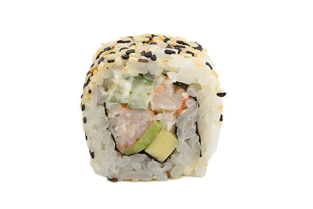 istock sushi roll with sesame isolated on white background 451828551