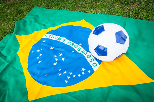 istock Brazilian Flag and Soccer Ball 451829871