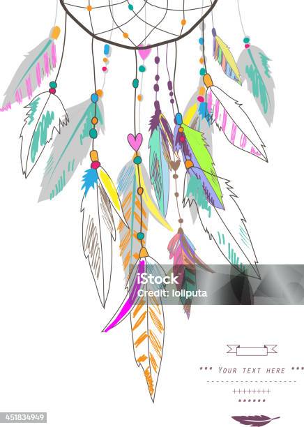 Dreamcatcher Vector Illustration Stock Illustration - Download Image Now - Dreamcatcher, Abstract, Aspirations