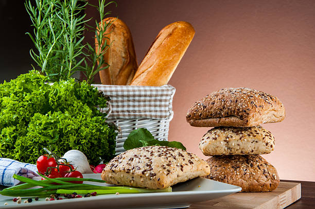 istock Colorful breakfast concept with natural sandwich 451836381
