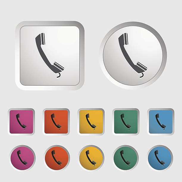 Office phone icon. Office phone icon. Vector illustration. rotary dial telephone cartoons stock illustrations