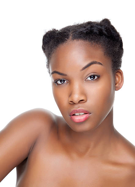 istock Black beauty with perfect skin 451838185