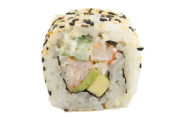 istock sushi roll with sesame isolated on white background 451838405