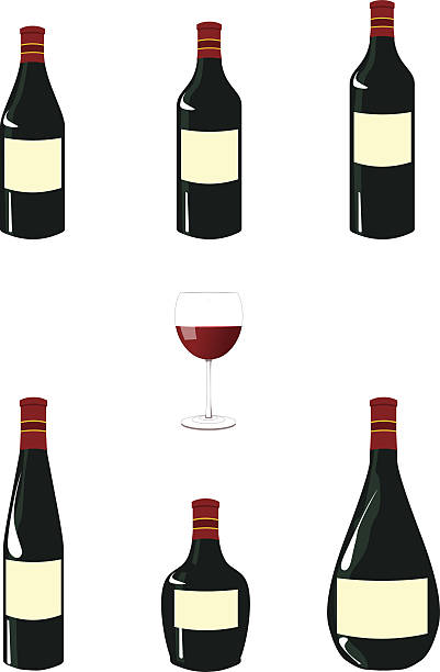 ilustrações de stock, clip art, desenhos animados e ícones de garrafas de vinho vermelho embalagem - vinhos do porto