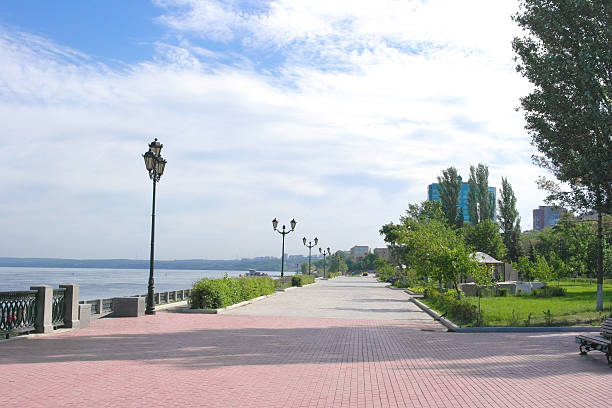 istock View on quay of river Volga in the city Samara 451843671