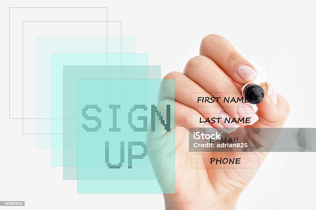 Landing page concept E-Mail Stock Photo