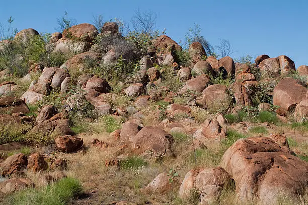 The Pebbles, Northern Territory, Australia, known as the smaller relatives of the Karlu- Karlu/Devil's Marbles