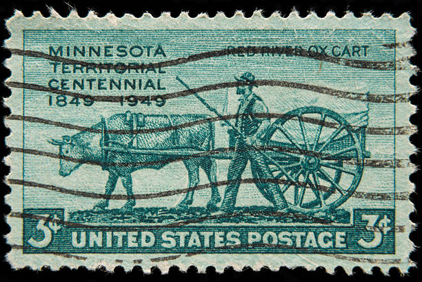 Minnesota Territory Centennial U.S. postage stamp stock photo
