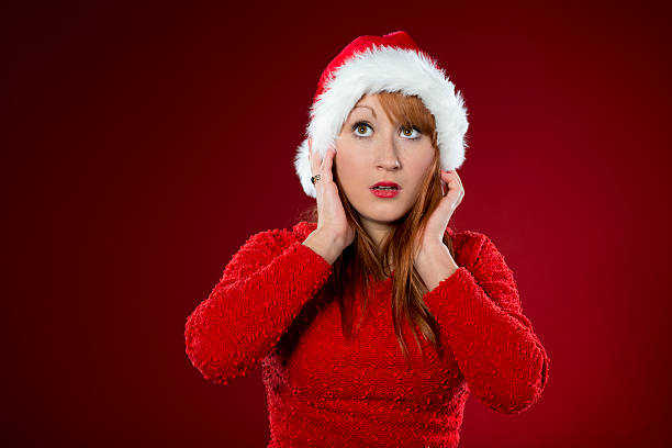 istock Crazy woman santa 451862101