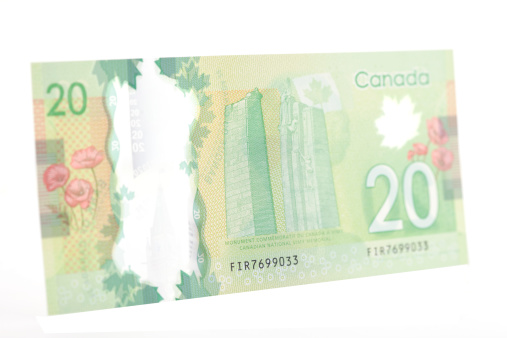 Nuevo polímero billete de veinte dólares canadienses-Back photo