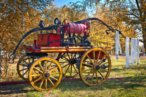 Horse drawn  fire engine 