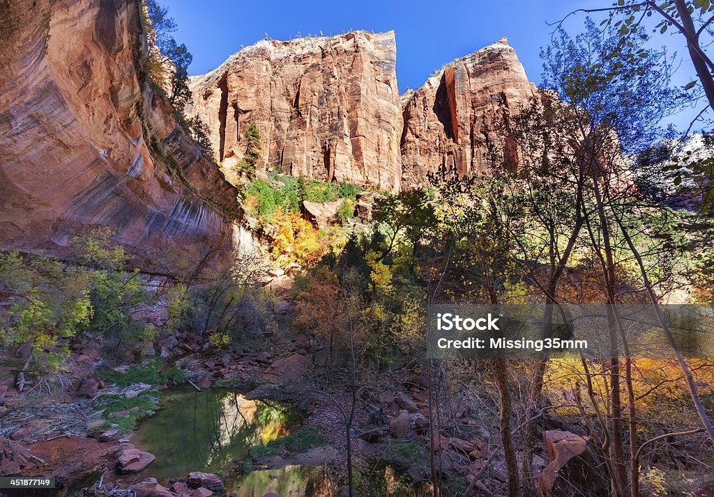 Emerald piscina, Zion - Foto de stock de Acantilado libre de derechos