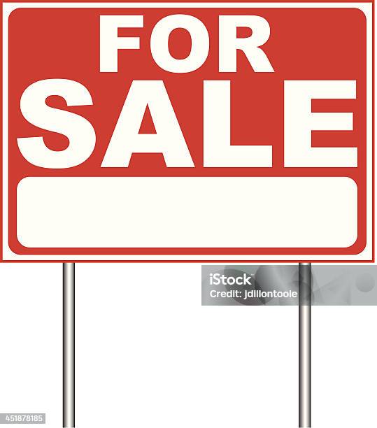 Placa For Sale - Arte vetorial de stock e mais imagens de Placa For Sale - Placa For Sale, Vetor, Sinal