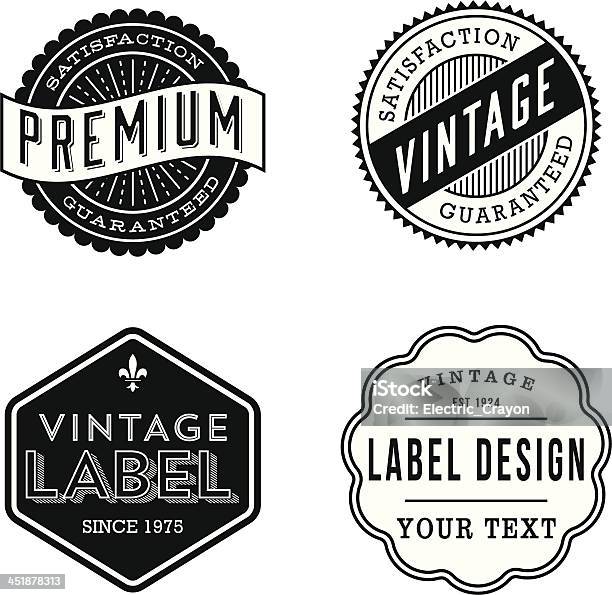 Design Vintage Etichetta - Immagini vettoriali stock e altre immagini di Ammirazione - Ammirazione, Annuncio, Badge