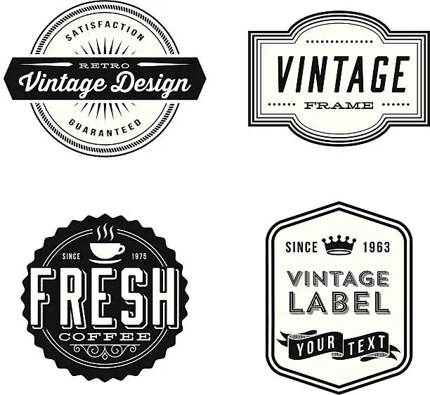 Vector illustration of Vintage Label Designs