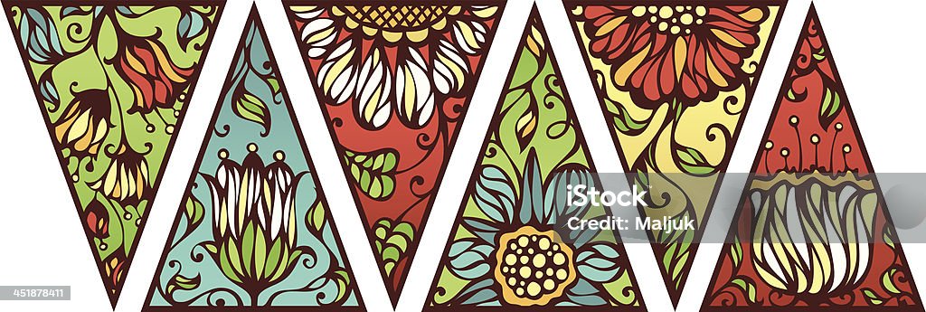 triangles fleuri - clipart vectoriel de Abstrait libre de droits