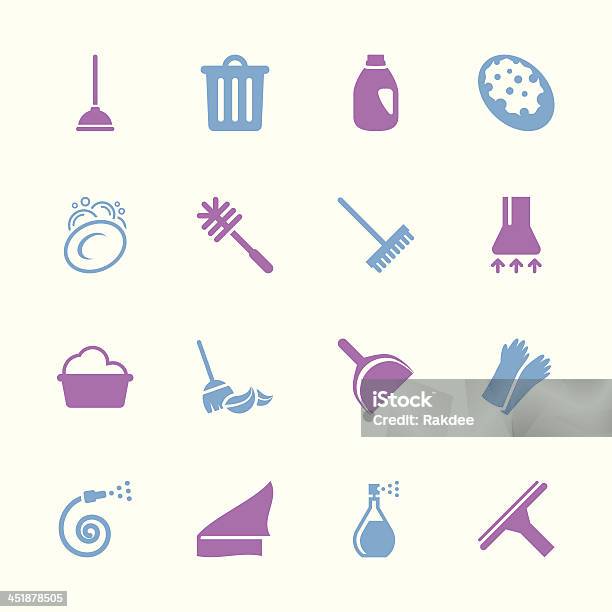 Cleaning Icons Color Series Eps10 Stock Illustration - Download Image Now - Laundry, Bar Of Soap, Bath Sponge