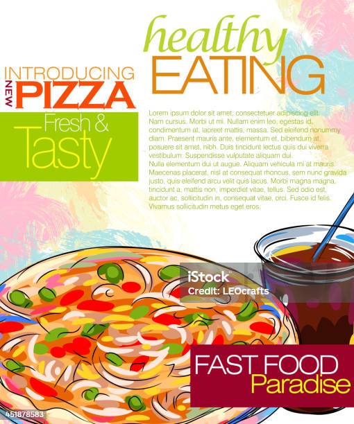 Vetores de Pizza Deliciosa e mais imagens de Alimentação Saudável - Alimentação Saudável, Arte, Arte e Artesanato - Assunto