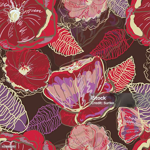 Floral Hintergrund Stock Vektor Art und mehr Bilder von Abstrakt - Abstrakt, Bildhintergrund, Blume