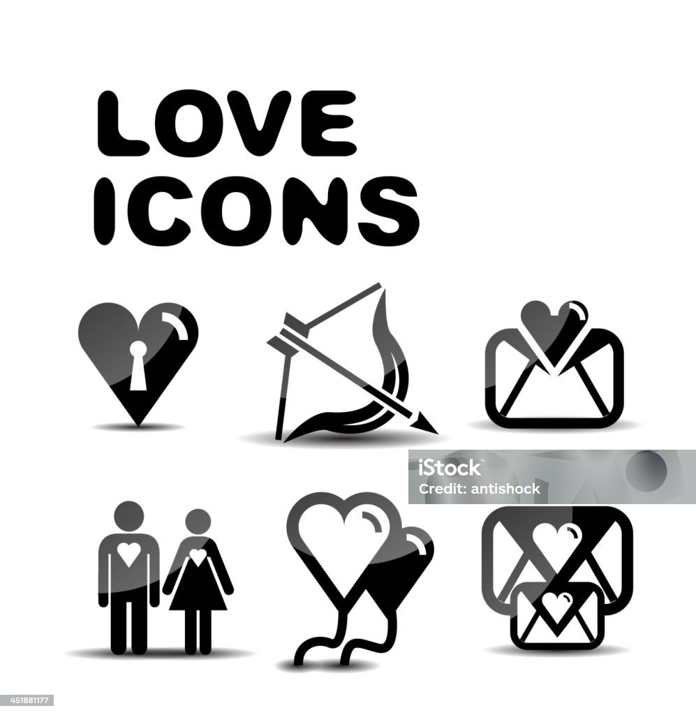 Vecteur des icônes de l'Amour - clipart vectoriel de Adulte libre de droits