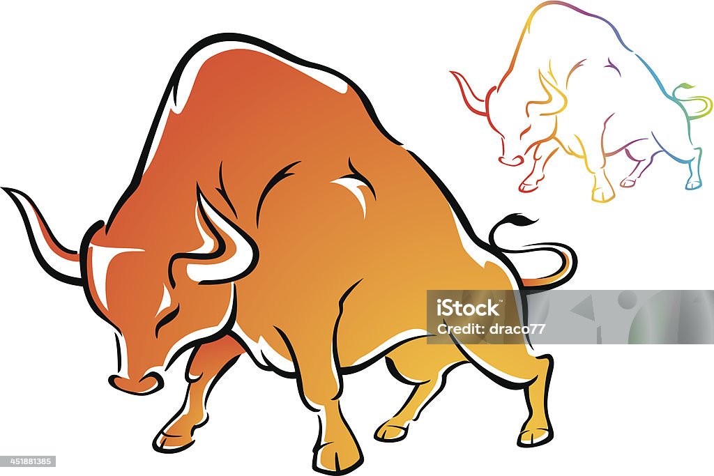 Bull arte - arte vettoriale royalty-free di Animale